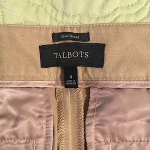 Talbots Chatham ankle pants khaki color  size 4